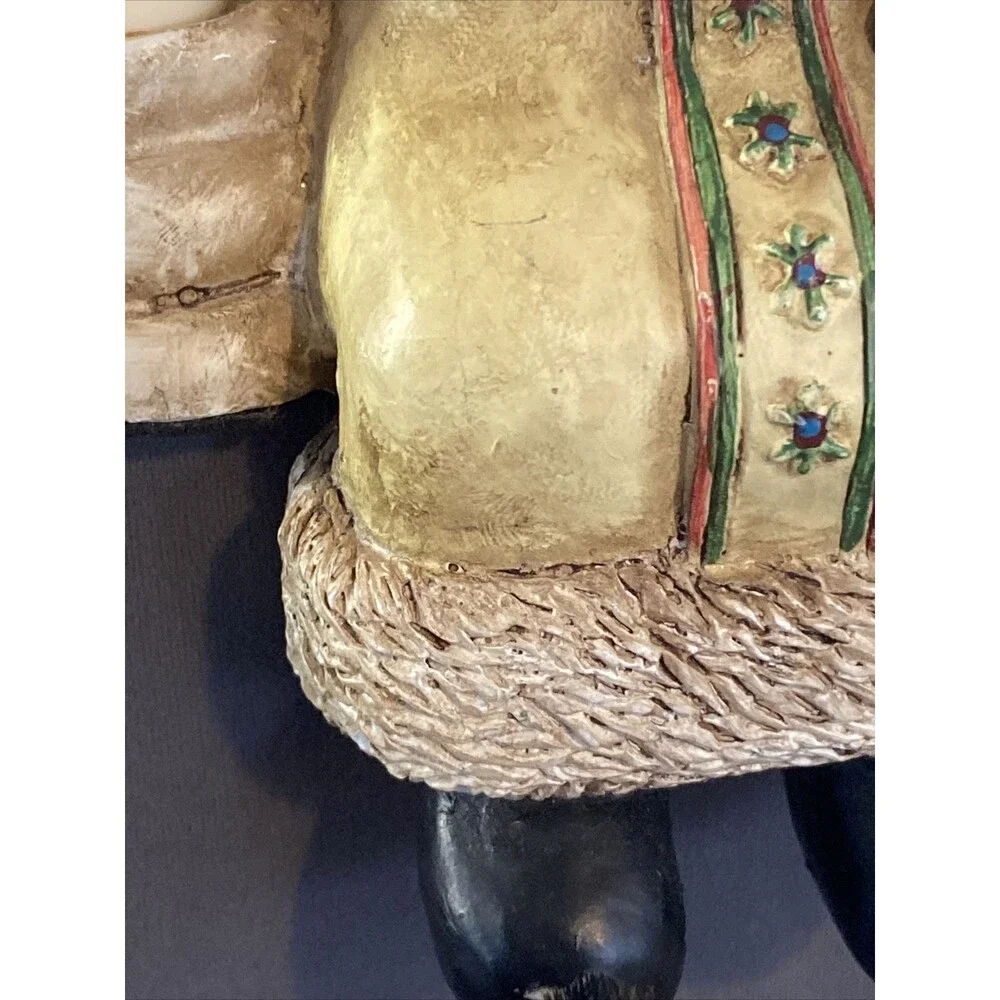 Santa Lamp Candle Light Shelf Sitting Figurine Christmas Cresswell Holiday